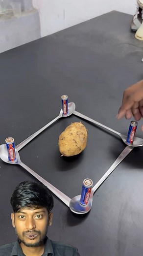 Potato battery experiment #experiment #science #HolidayGifts #videogames #magicthegathering #tiktok #iPhone | Jitendra Magic
