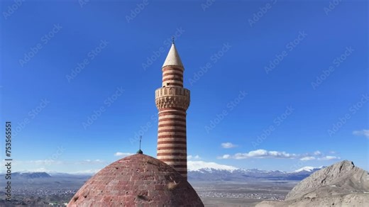 Ishakpasa Palace (Ishakpasa Sarayı) Agri Mountain (Agri Dagi) Drone Video, Dogubeyazit Agri, Turkiye (Turkey)
