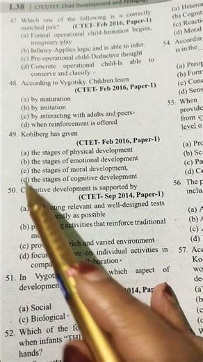 ctet September 2014 , paper 1 CDP👍💥