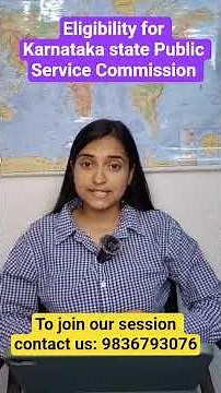 Eligibility for Karnataka State Public Service Commission Exam 2025 #KPSC #GovtJobs #KPSC #Karnataka