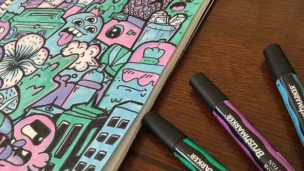 Three Marker Challenge! – Vexx-Inspired Doodle Art