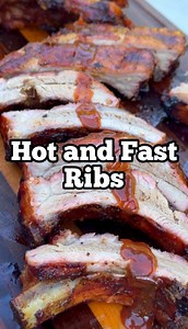 Ribs for your Labor Day party in 1 hour. Yes you read that right. Some people we say these aren’t BBQ ribs. You’re probably right because these are grilled around 350 degrees. I love the way these turn out on the rotisserie. #grilling #bbq #laborday #hookedonbbq | Hooked on BBQ