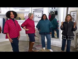 Joan Rivers Quilted 3/4-Sleeve Mock Neck Puffer Jacket on QVC