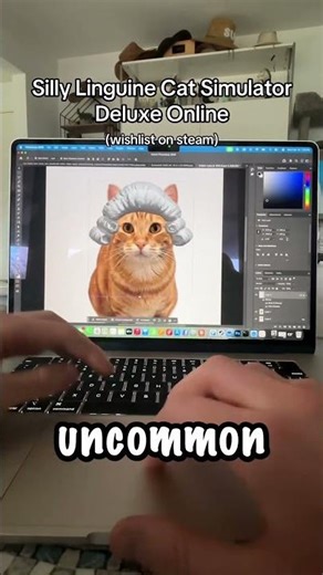 Adding a new skin to my cats upcoming steam game! Silly Linguine Cat Simulator Deluxe Online