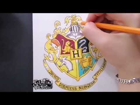 DRAWING HARRY POTTER LOGO HOGWARTS