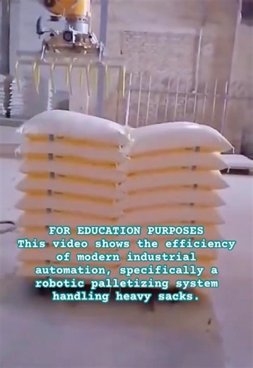 Robot Stacking Sacks #Robotics #shorts #Industrial #Automation #Logistics #Warehouse #Palletizing
