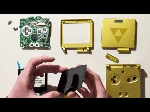 Installation Tutorial GBA SP V5 Laminated DIY Mod Kit HISPEEDIDO (Solder Free/Drop in Place)