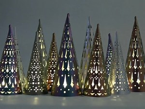 Holiday Tree Light Decorations | Christmas Luminaria | Holiday Tree Lantern | Tree Lights | Tea Light Tree Decoration | Made in USA by Mohop - Etsy