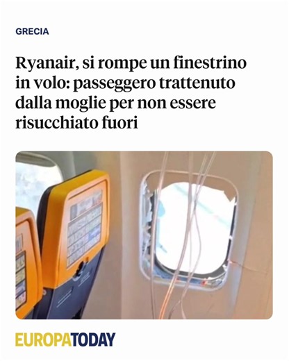 Incidente Ryanair FR1879: motore si stacca e rompe un finestrino