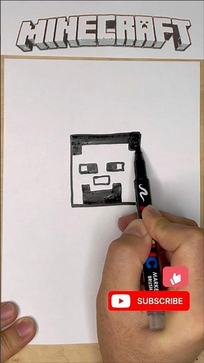 (Steve)An easy way to draw Minecraft characters #art #shorts #roblox #drawing #trending #minecraft