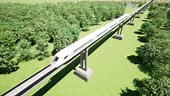 Future train maglev hyperloop transportation technologies 4k