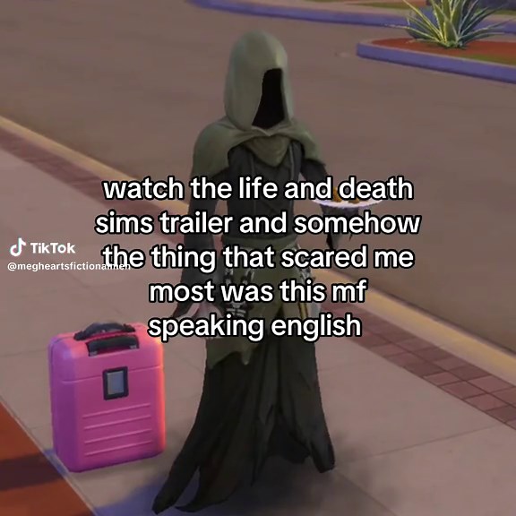 Sims 4 Grim Reaper Speaking English Reaction