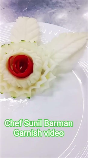 chef Sunil Barman Garnish video food