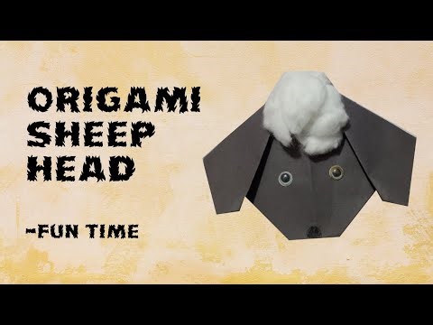 How to fold an Origami Sheep Head || Paper Sheep ‪@funtime1213‬