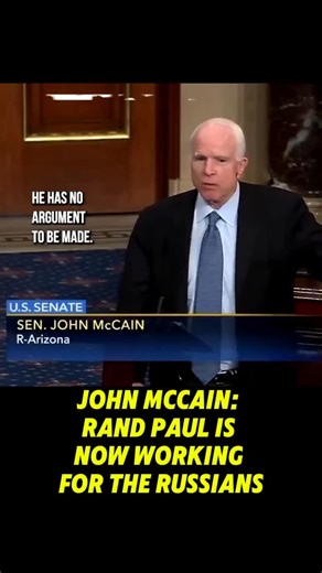 Adam Parkhomenko on Instagram: "Rand Paul, who hand delivered a note from Trump to Putin with unknown contents, wanted to get rid of the espionage act. Here is a reminder from Senator John McCain that Rand Paul and Donald Trump work for Vladimir Putin."