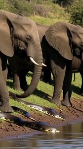 Epic Showdown: Wild Dogs vs Elephants! #elephant #wildlife #animallife #animals #nature