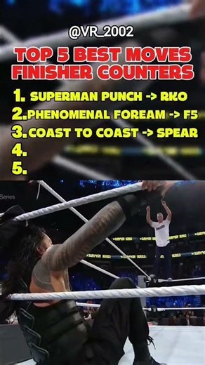 Top 5 Best Moves Finishers Counters #wwe