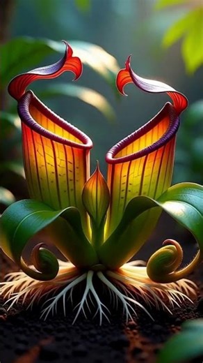 Pitcher Plant Trap Growth Time Lapse #nature #plantgrowth #plantgrowthrate #timelapse