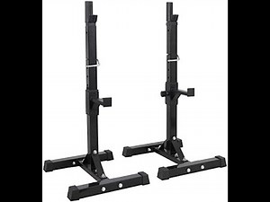 Review F2C Max Load 550Lbs Pair of Adjustable 40"-66" Squat Rack Sturdy Steel