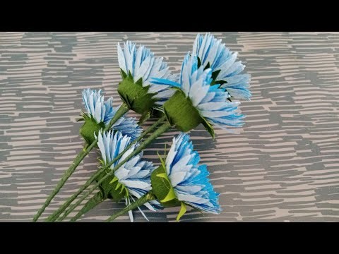 How to make Crepe Paper Daisy Flowers