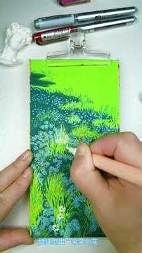 1-Minute Acrylic Marker Quick Painting Tutorial: Flower Bed Bubbles