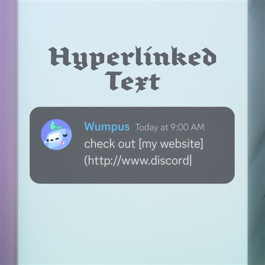 couple more formatting tips and tricks for you: hyperlinked text, spoilers, and code blocks | Discord