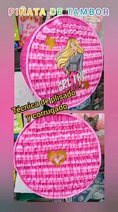 TÉCNICA DE PLISADO Y CORRUGADO ✂️📏 Piñata de tambor / Piñata de Barbie 💕🤩 Muchas gracias por su preferencia 🥰 Piñatas De: Para: 💕 #piñata #piñatabarbie #barbie | Las piñatas D para