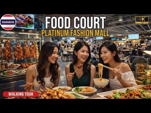 🇹🇭 Bangkok Most Famous Wholesale Mall Food Court | Platinum Fashion Mall 4K