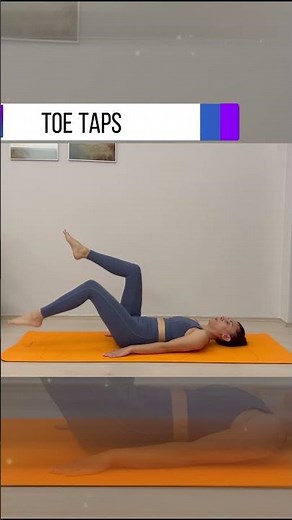 Toe Taps for a Strong Core | Beginner Pilates #shorts ⭐