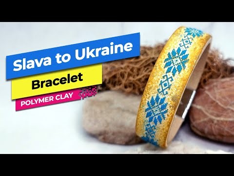 How to make Polymer Clay Bracelet - Super Easy project! DIY for beginners! Polymer clay tutorial!