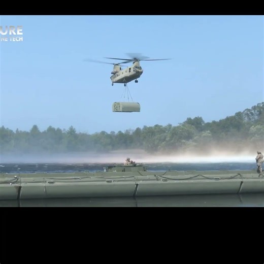 The Insane Engineering CH 47 Chinook Helicopters Build Bridges Mid Air #ch47chinookhelicopgter