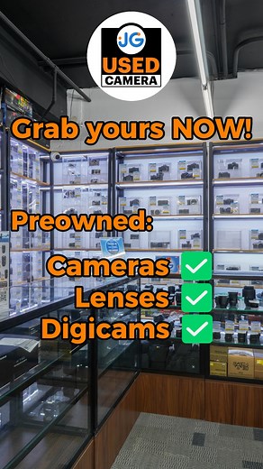 Grab your gear now! Preowned Cameras📸, Lenses✨, and Digicams📷 AVAILABLE here at #jgusedcamera‼️ #prelovedcamera #preloved #PhotographyGear #BestCameraDeals #CameraMarket | JG Used Camera