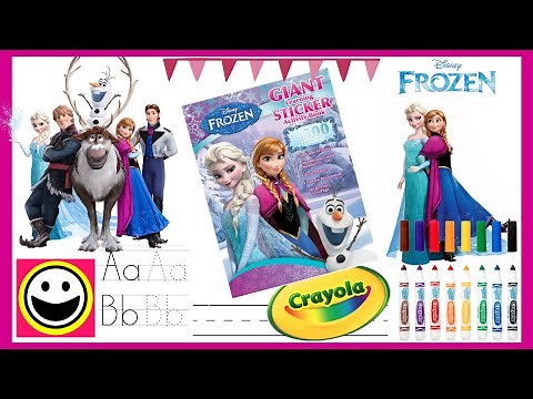 Disney FROZEN | Princess ANNA & Queen ELSA | Tracing ABCs | Giant Learning Sticker Activity Book