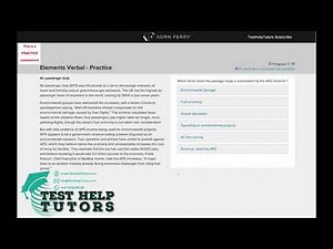 TalentQ Korn Ferry Elements Verbal Question 7 imply is overlooked by the APD Scheme? - Aptitude Test