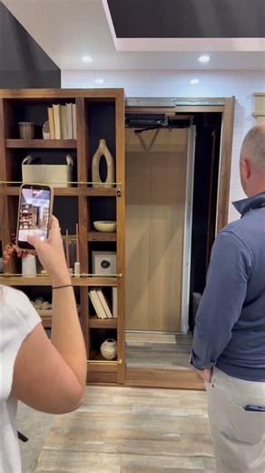 You have to see this sliding bookcase to believe it 🤔