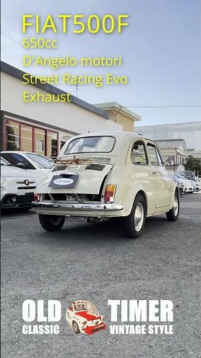 フィアット500F チンク 650cc パフォーマンスマフラーで走行！#shorts #fiat #fiat500