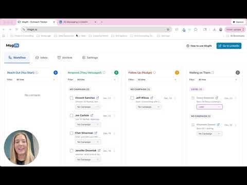 Msgin - How to Use Chrome Extension to Manage your Linkedin Inbox