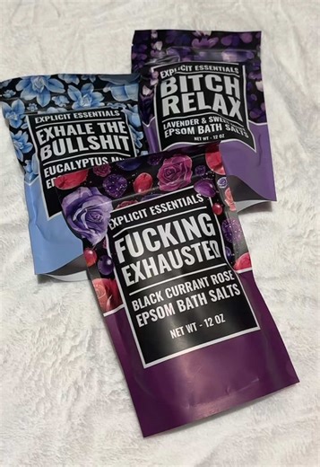 Do you know somebody that loves taking baths and bubble baths and loves Epsom salt then grab up these explicit essentials Epsom salts that are funny and they smell amazing. #EpsomSalt #EpsomBath #FunnyGifts #GagGifts #MothersDayGifts