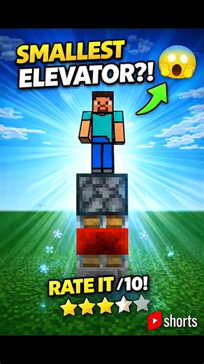 I Built the Smallest Elevator in Minecraft 😳⬆️ #shorts