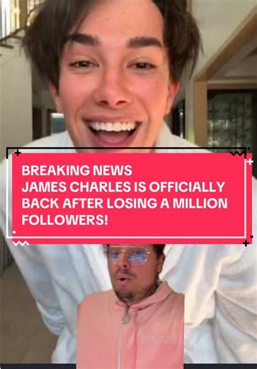 BREAKING NEWS JAMES CHARLES IS OFFICIALLY BACK AFTER LOSING A MILLION FOLLOWERS! #jamescharles #greenscreen
