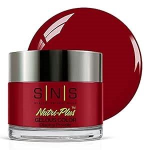SNS Nail Dip Powder, Color Dipping Powder - Red Hearts Of Fire (Red), CS071 - Long-Lasting Nail Color Lasts 14 Days - Low-Odor & No UV Lamp Needed - 1 oz.
