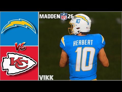 Chiefs vs. Chargers Week 1 Simulation | Madden 26 AFC West Rivalry