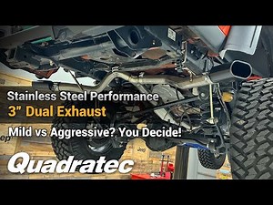 Mild or Aggressive? YOU Decide! Quadratec Performance 3" Dual Exhaust for Jeep Gladiator