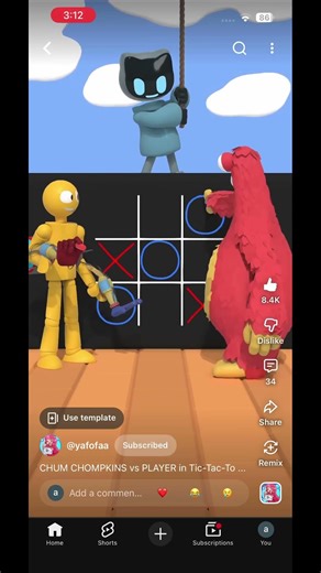 CHUM CHOMPKINS vs PLAYER in Tic-Tac-Toe Challenge Game - Poppy Playtime 5.