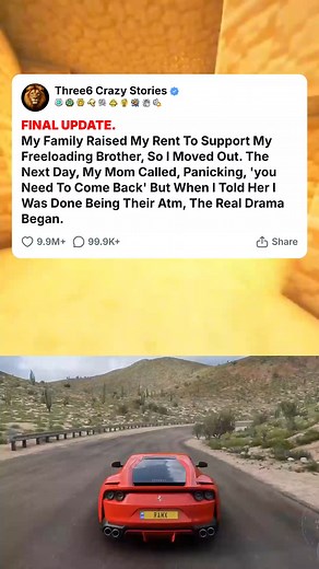 5.8K views · 43 reactions | FINAL UPDATE. My Family Raised My Rent To Support My Freeloading Brother, So I Moved Out. The Next Day, My Mom Called, Panicking, 'you Need To Come Ba... #foryou #fyp #reels #viral #redditstorytime #redditposts #storytime #redditstories #reddit #askreddit #paranormal #redditparanormal #nosleep | Fuzee Funny | Facebook