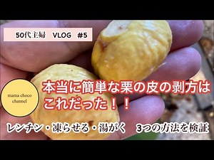 【50代主婦vlog】感動！渋皮までツルンと剥けた！ 本当に簡単な栗の皮剥きを検証してみた。