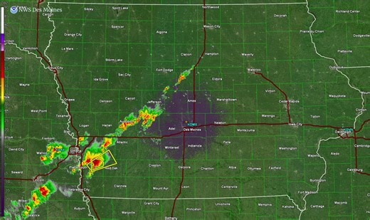1013pm: Strong to severe storms continue moving across and developing over central and southwest Iowa. Severe Thunderstorm Watch until 4 am Wednesday. Stay weather aware! | US National Weather Service Des Moines Iowa