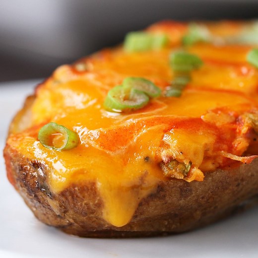 2.8M views · 1.8K reactions | Spicy Chicken Stuffed Potato Skins...