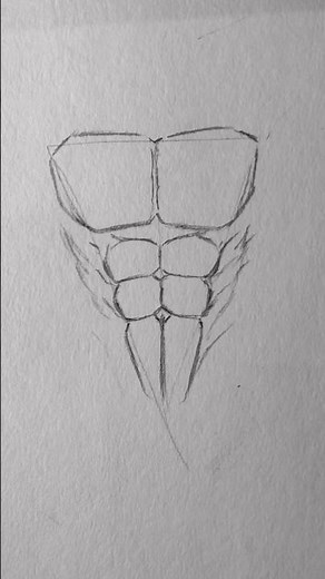 How to Draw Anime Six Pack Muscles Step by Step #shorts