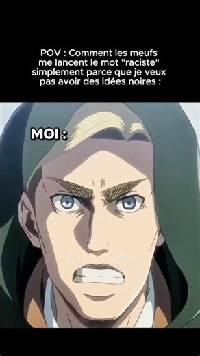 raciste = redflag ? #erenjaeger #snk #memes #edit #relatable #foryou #literallyme #anime